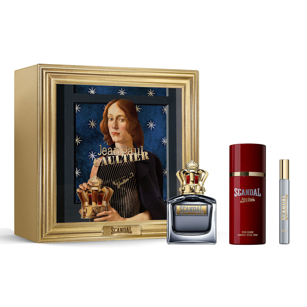200120.jpg Jean-Paul Gaultier Scandal M Set - EdT 100 ml + deo spray 150 ml + EdT 10 ml /2021 - Image 1