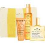 Nuxe Summer Set Tanning Sun Oil SPF50 150ml/Melting Sun Cream SPF50 50ml/Huile Prodigieuse Multi-Puprose Dry Oil 50ml/Pouch