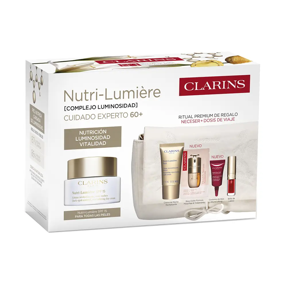 3666057465949 CLARINS NUTRI LUMIÈRE DAY CREAM FOR ALL SKIN TYPES, 5-PIECE SET - Image 1